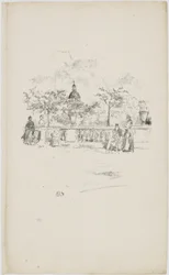 Het Pantheon, vanaf het terras van de Luxemburgse Tuinen, 1893